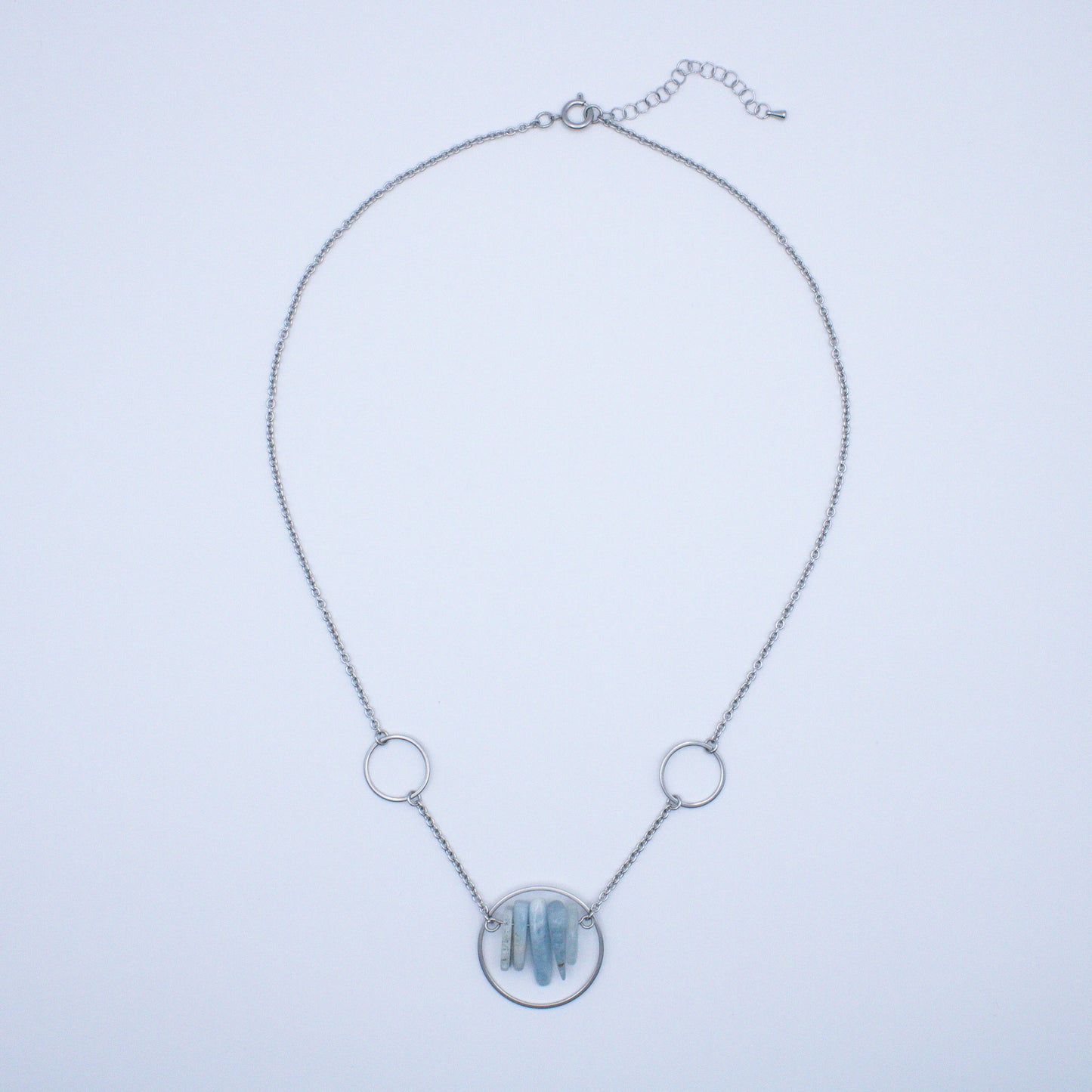 Collier constellation en aigue marine
