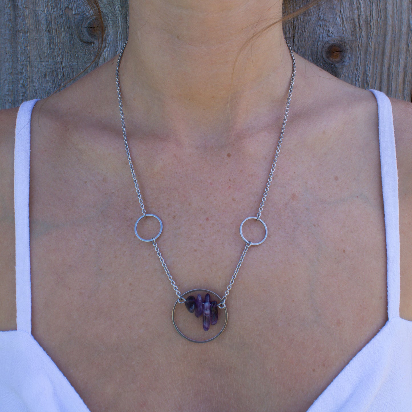 Collier constellation en améthyste