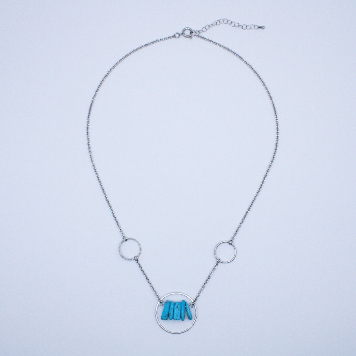 Collier constellation en howlite turquoise