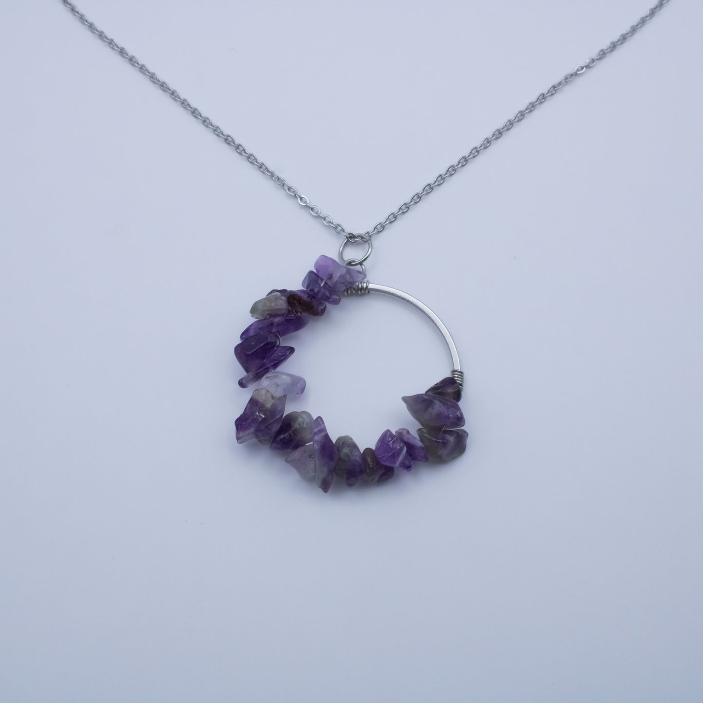 Collier couronne améthyste