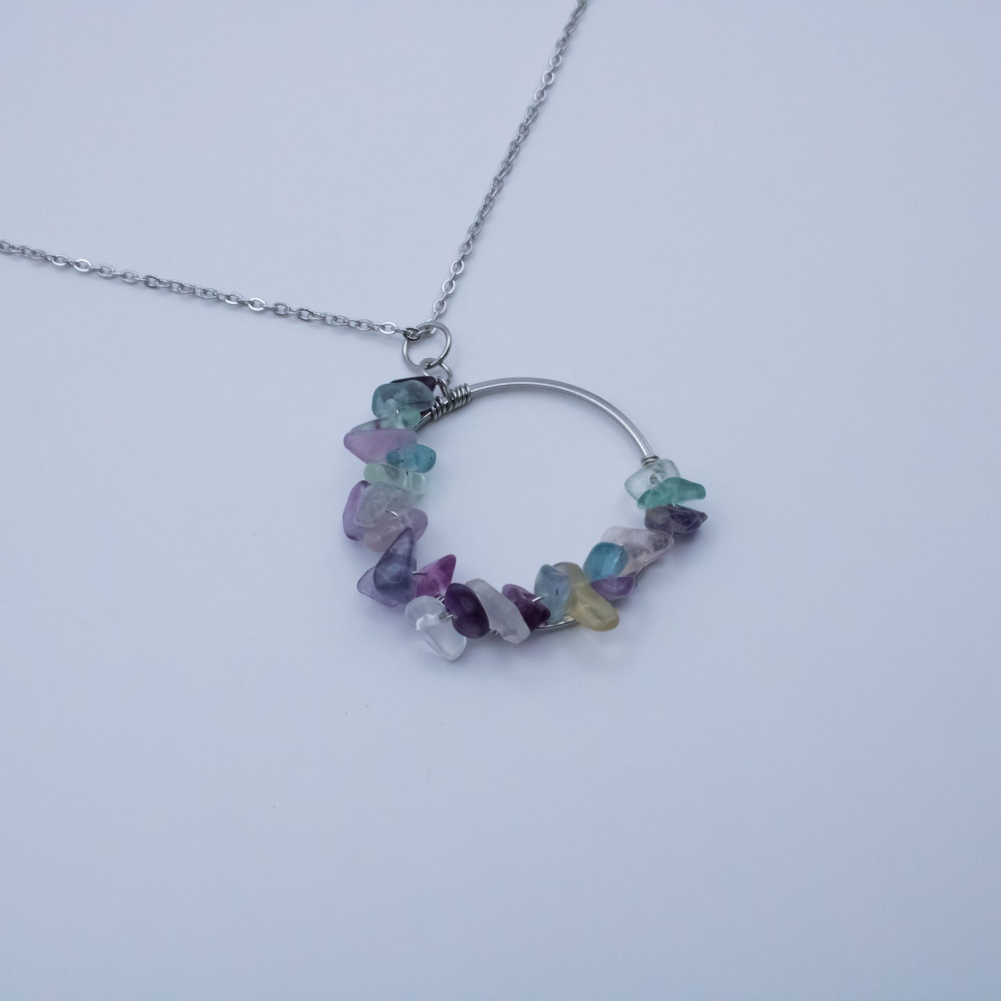 Collier couronne fluorite