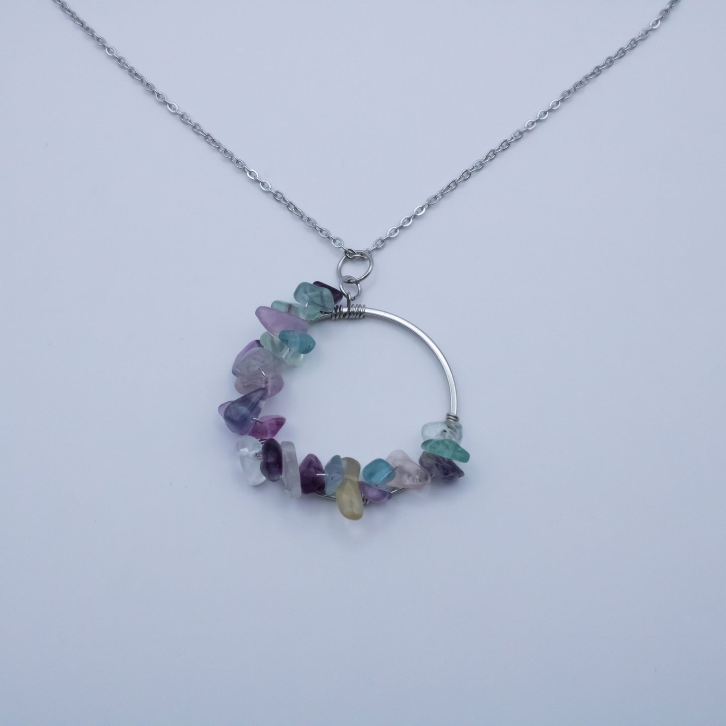 Collier couronne fluorite