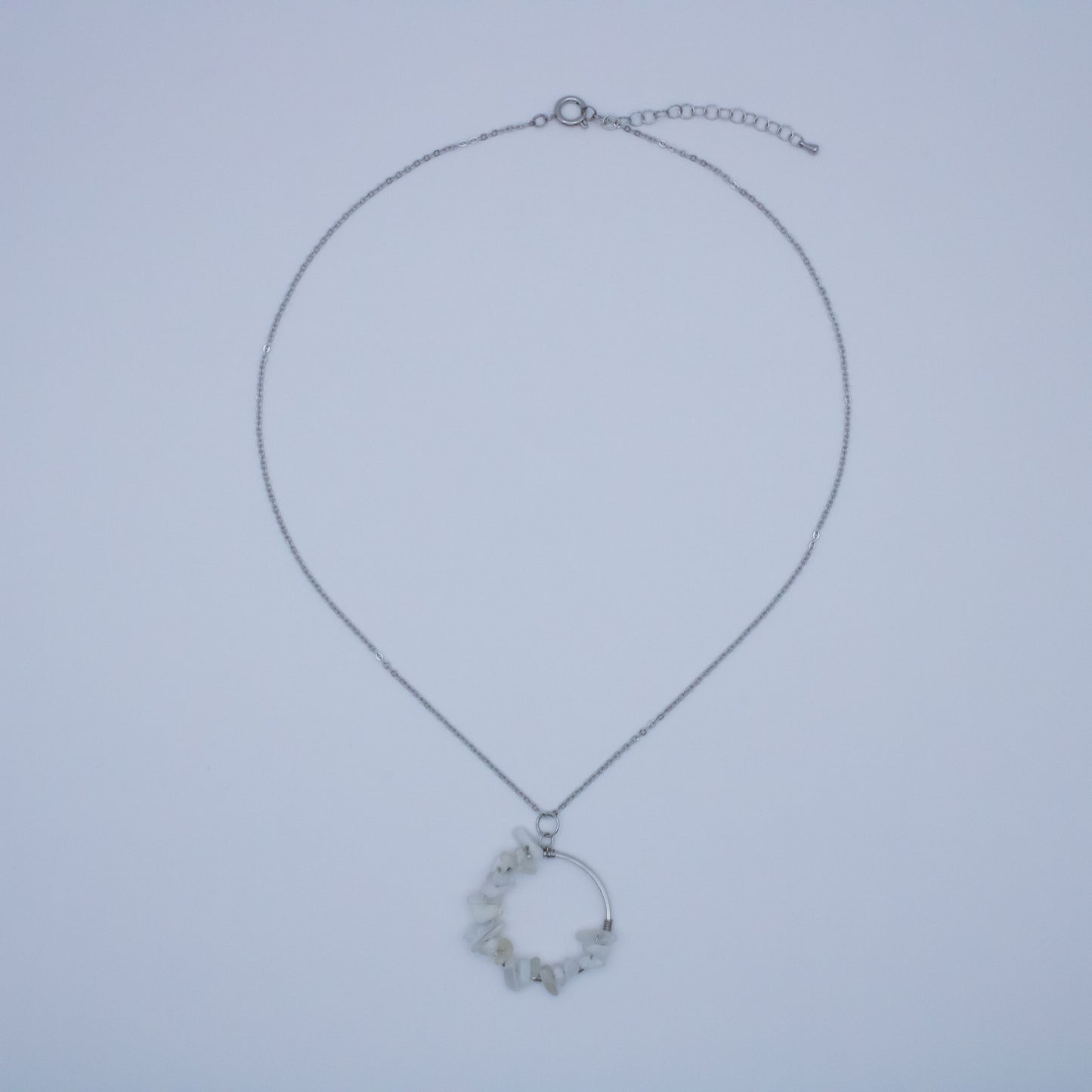 Collier couronne pierre de lune