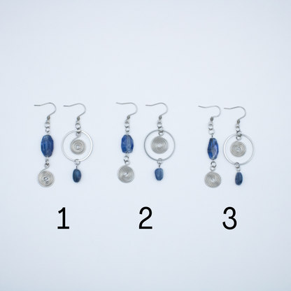 Boucles d'oreilles asymétriques - Collection Impulsion