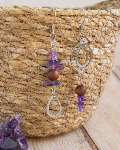 Boucles d'oreilles asymétriques Collection Douce Fermeté