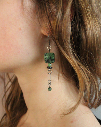 Boucles d'oreilles carrées - Collection Murmure