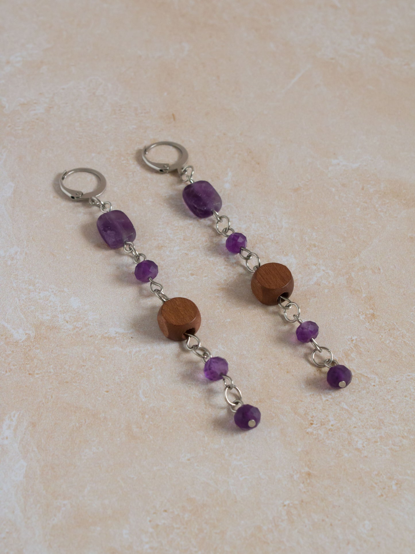 Boucles d'oreilles longues Collection Douce Fermeté
