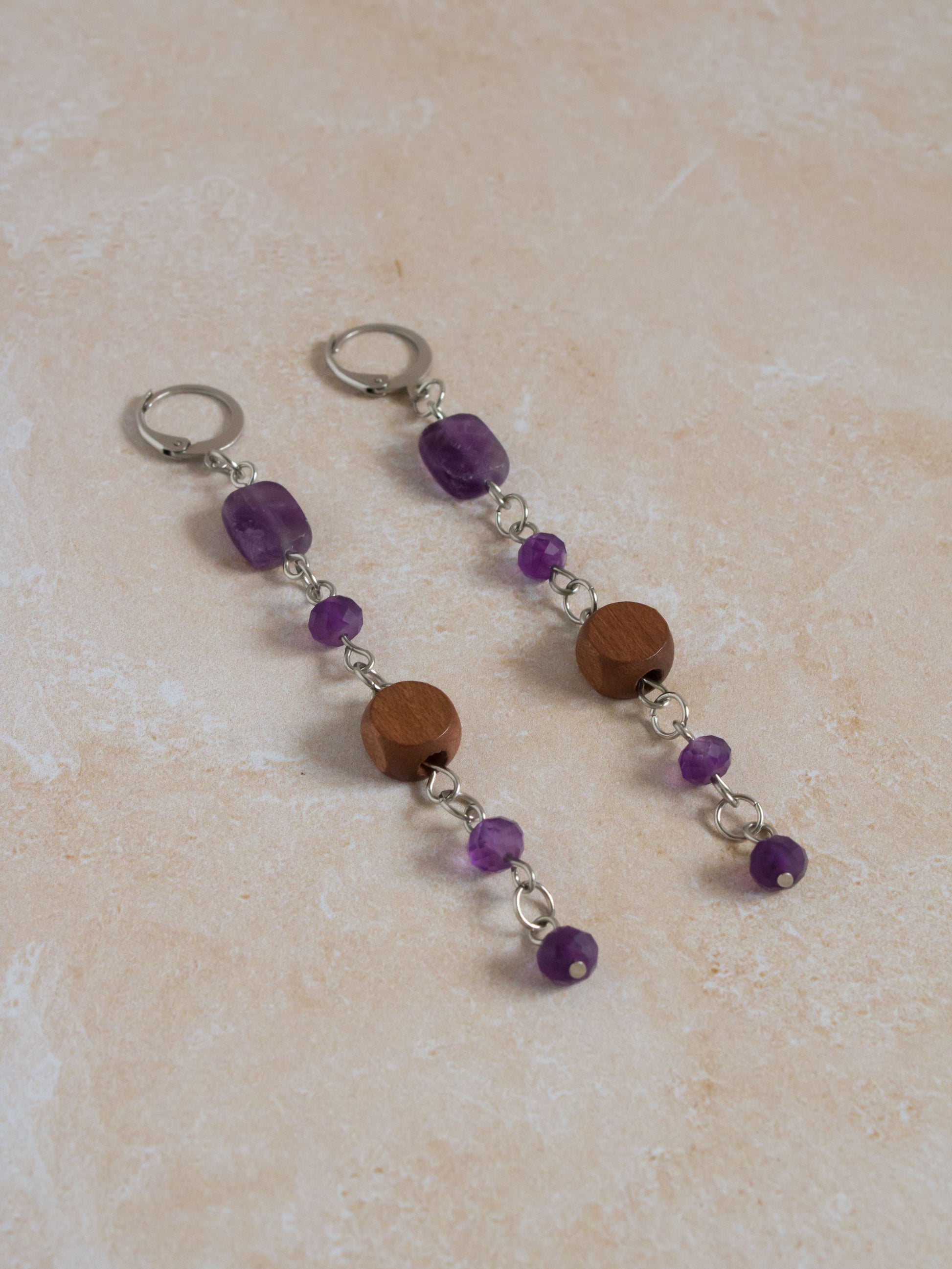 Boucles d'oreilles longues Collection Douce Fermeté