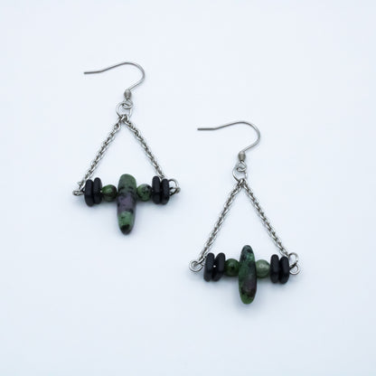 Boucles d'oreilles triangulaires - Collection Murmure