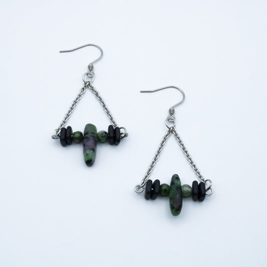 Boucles d'oreilles triangulaires - Collection Murmure