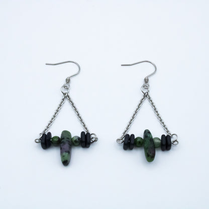 Boucles d'oreilles triangulaires - Collection Murmure