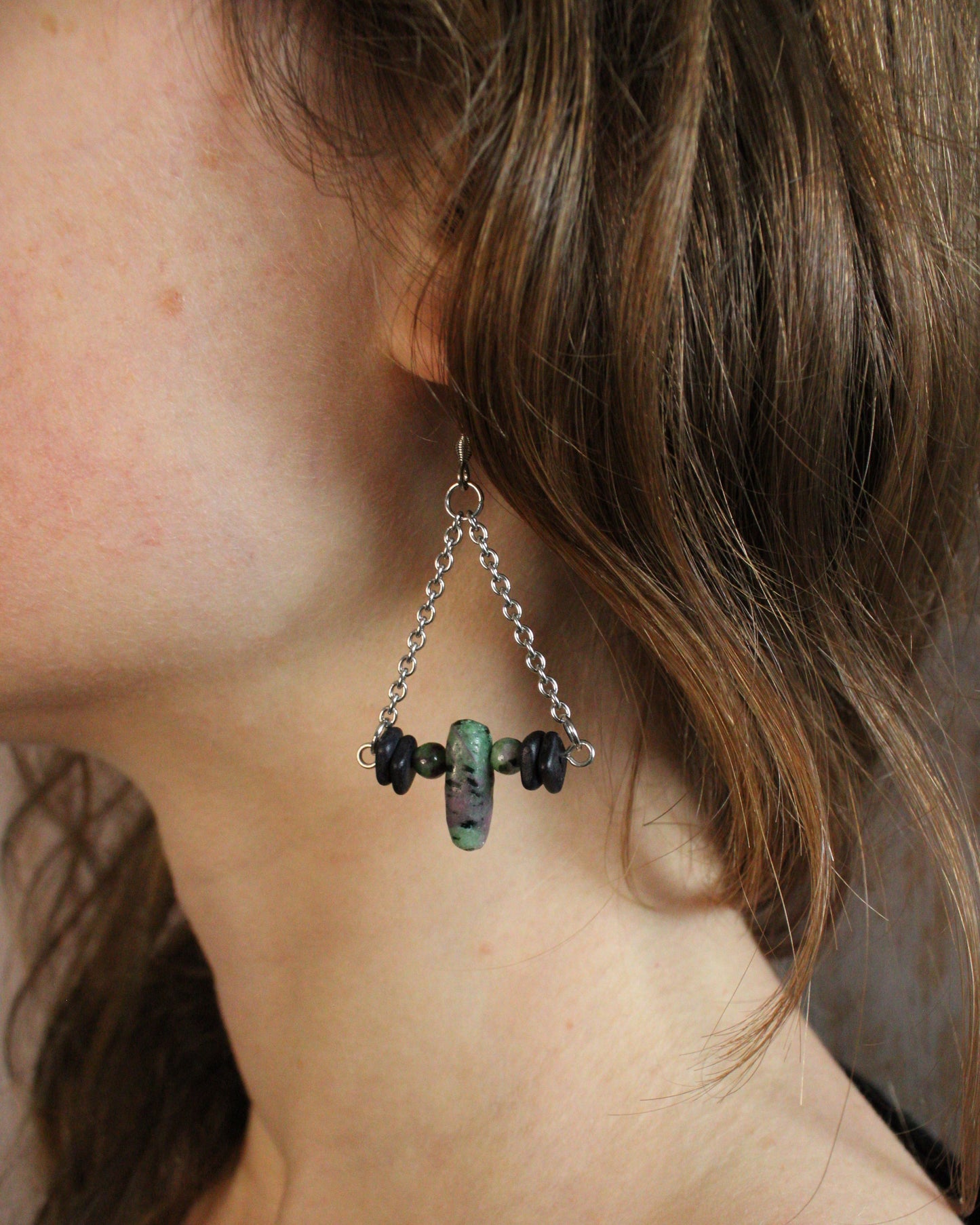 Boucles d'oreilles triangulaires - Collection Murmure