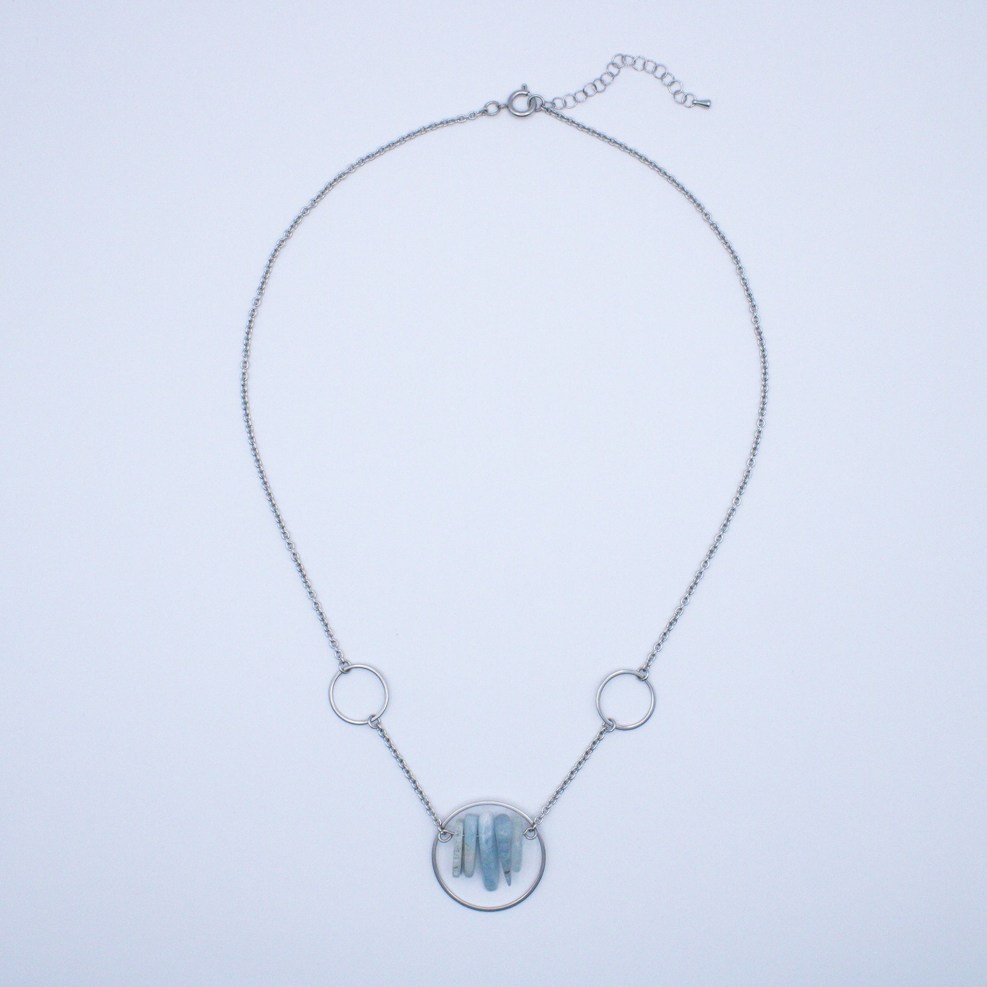 Collier constellation en aigue marine