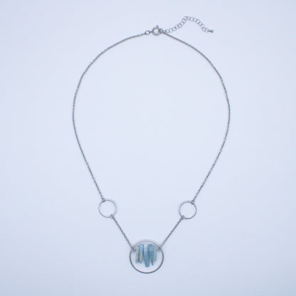 Collier constellation en aigue marine