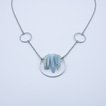 Collier constellation en aigue marine