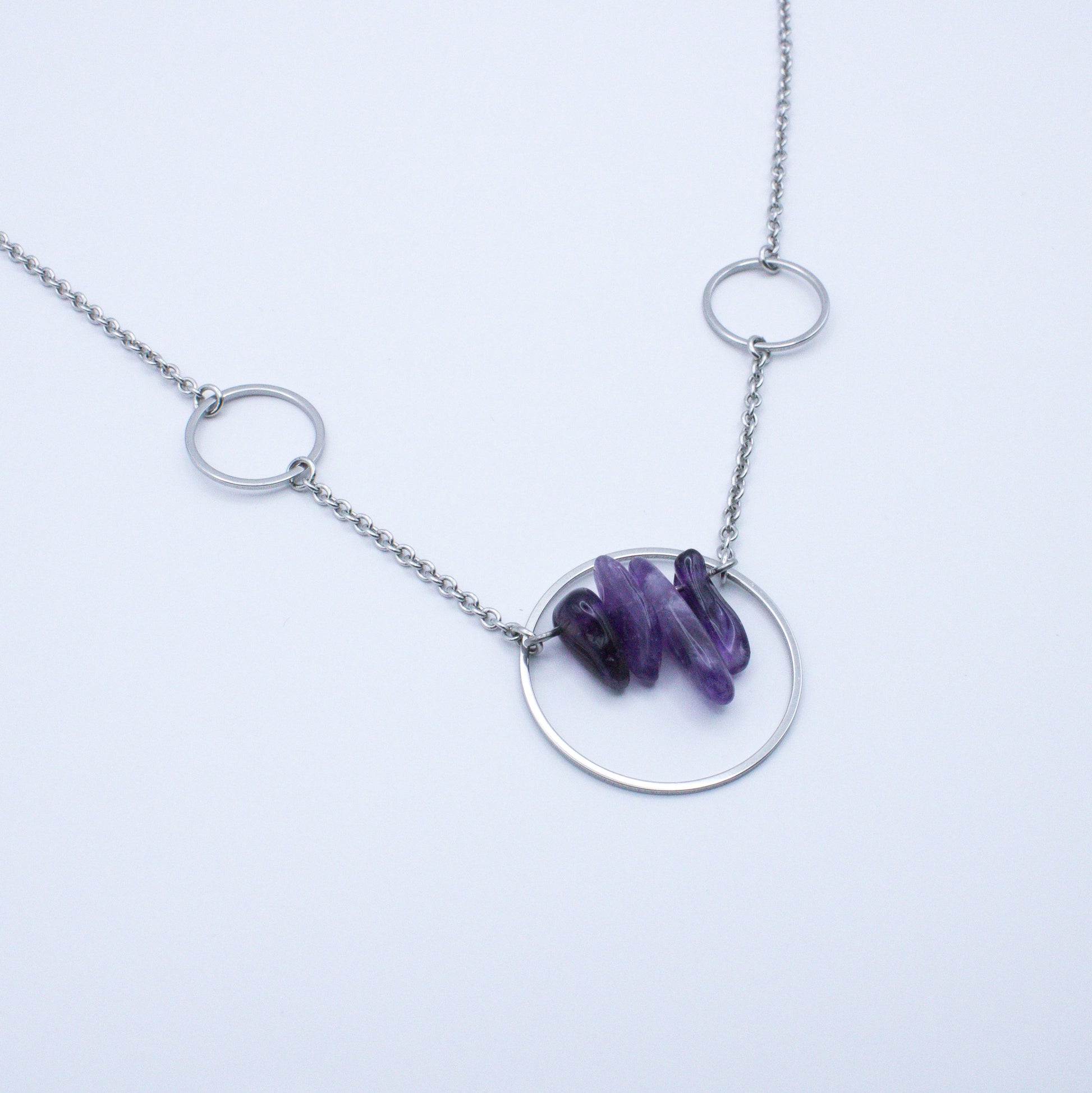 Collier constellation en améthyste