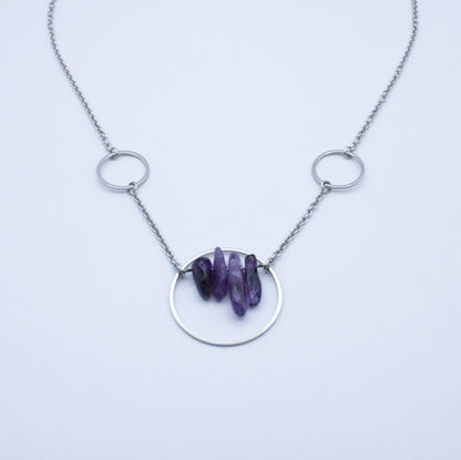 Collier constellation en améthyste