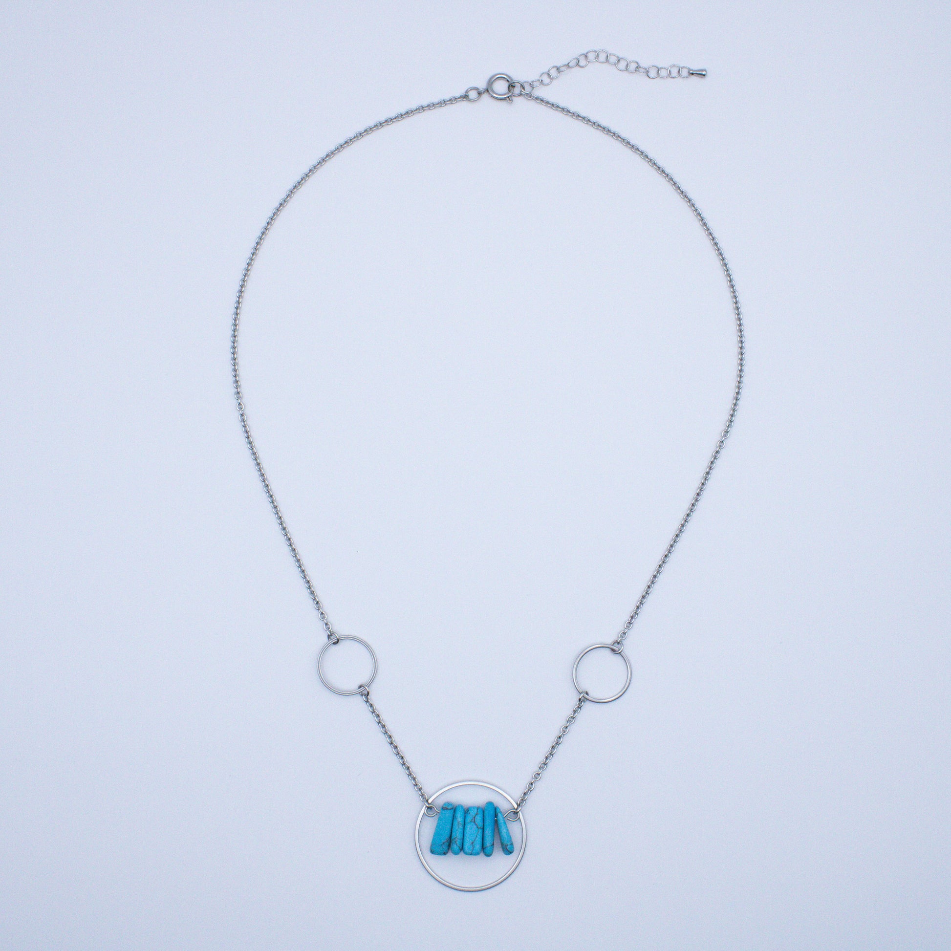 Collier constellation en howlite turquoise