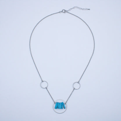 Collier constellation en howlite turquoise