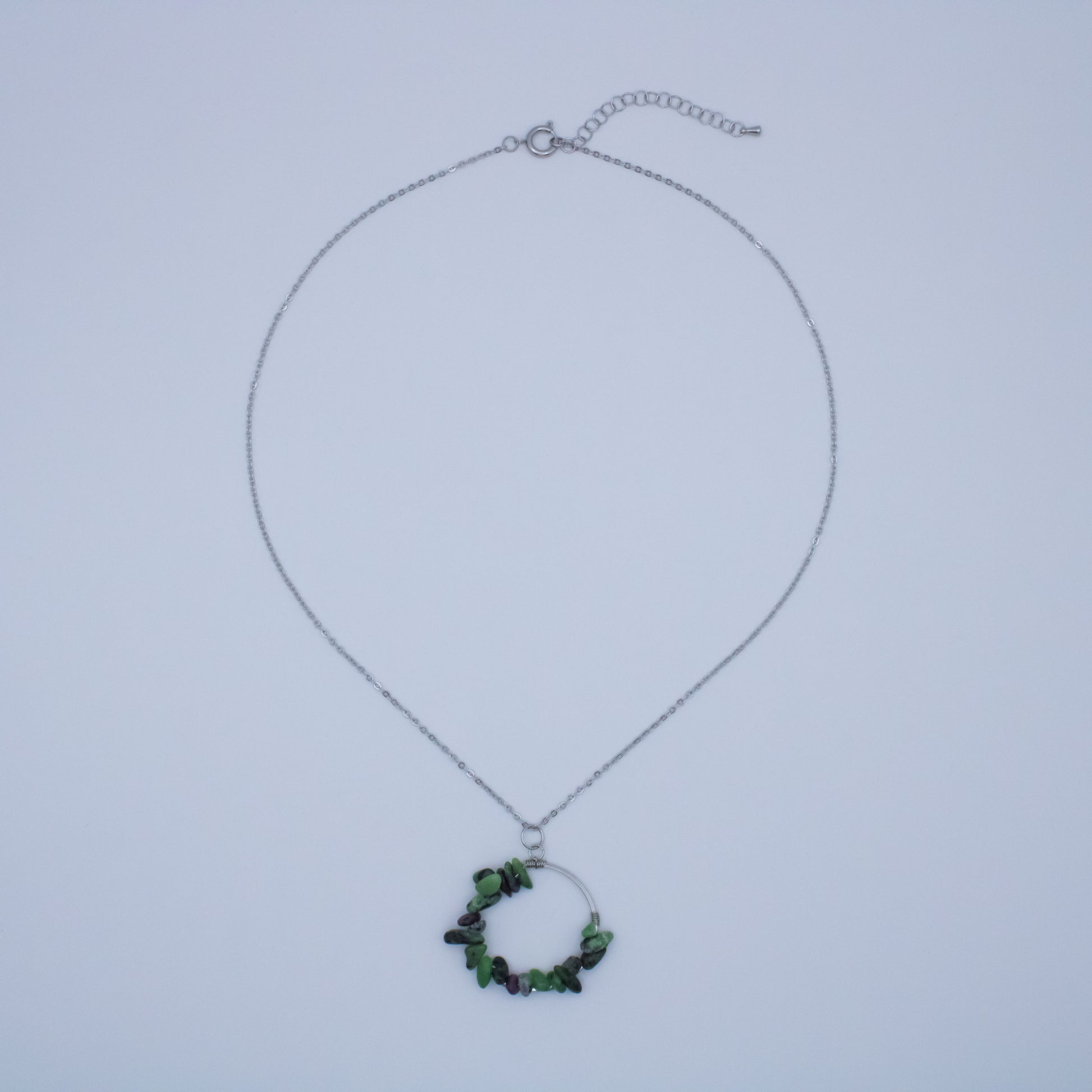 Collier couronne rubis zoïsite