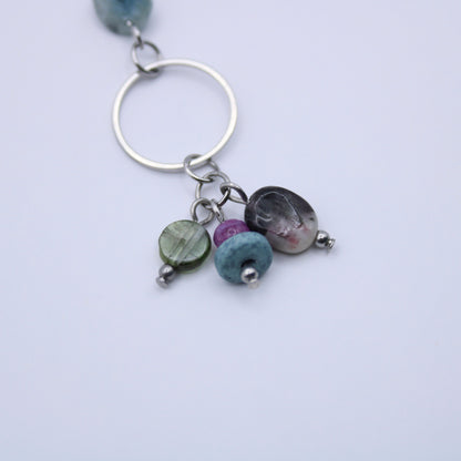 Collier avec pendentif en tourmaline multicolore - Collection Eclosion