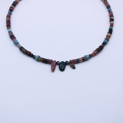 Collier en perles tourmaline multicolore - Collection Eclosion