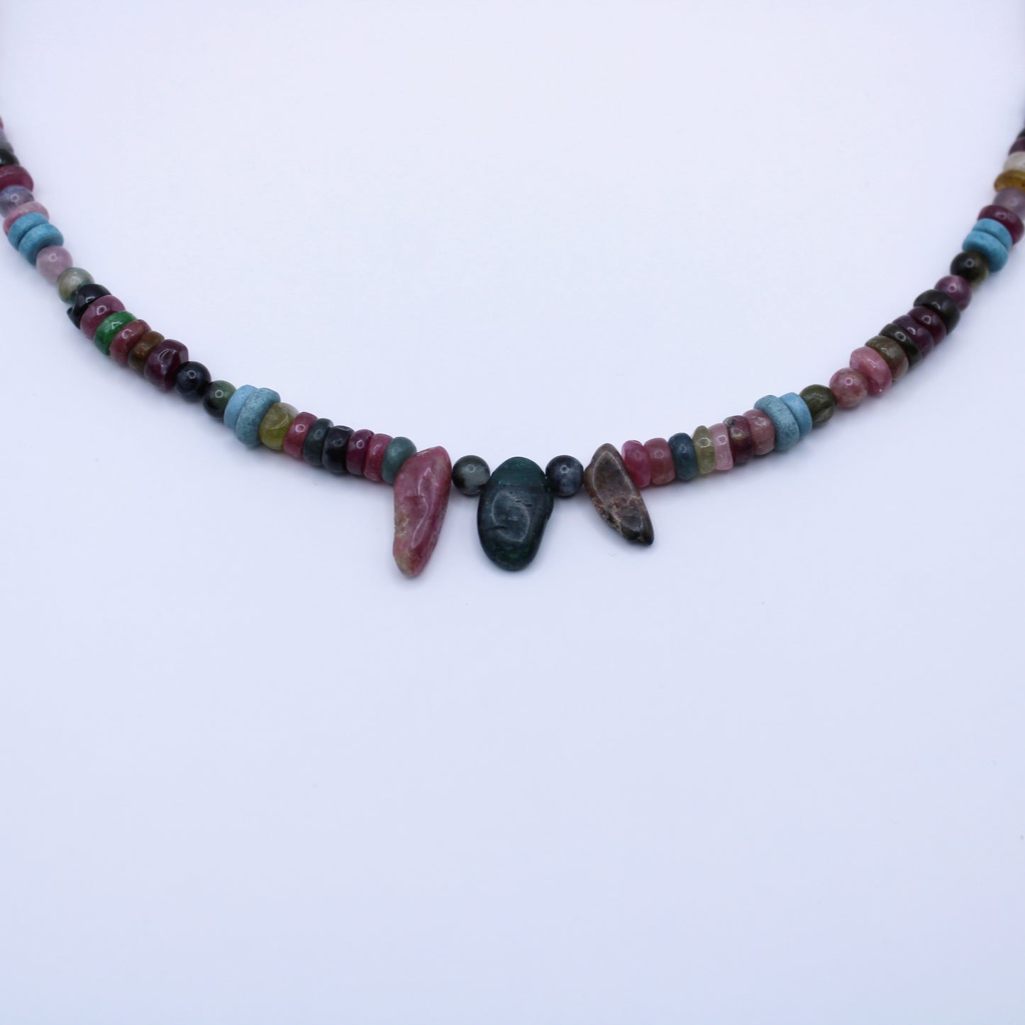 Collier en perles tourmaline multicolore - Collection Eclosion